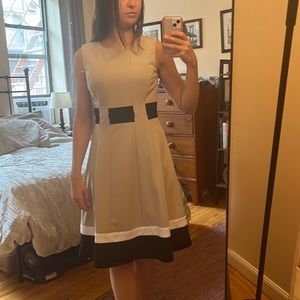 Calvin Klein tan work dress